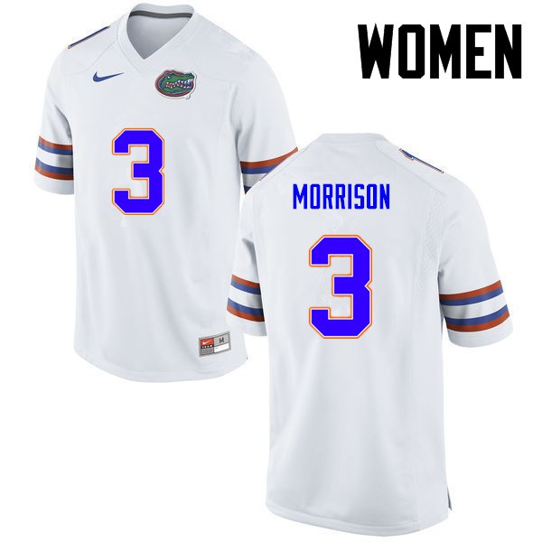 Florida Gators Women #3 Antonio Morrison College Football White